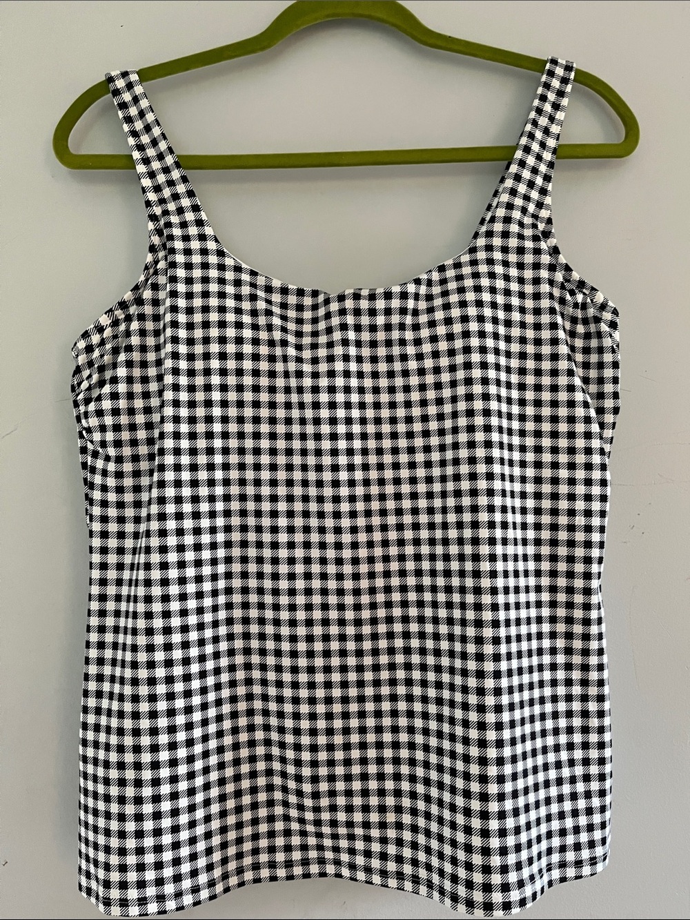 Lands' End Black and White Gingham Camisole